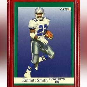 Emmitt Smith 1991 Fleer Dallas Cowboys NFL Football Card